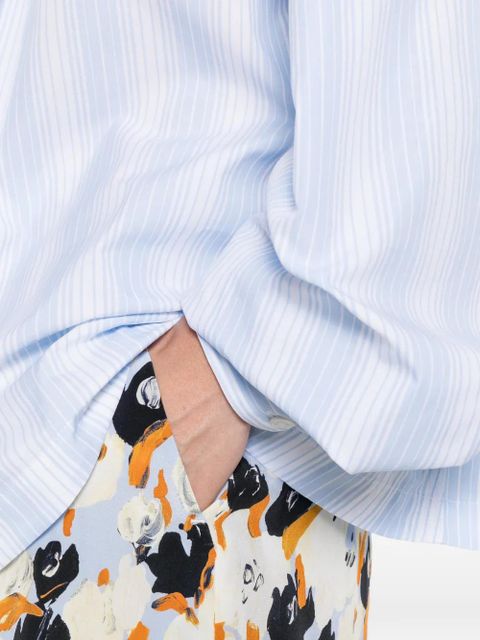 Marni striped long-sleeved top - Blue