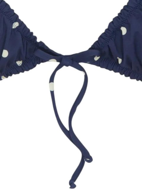 MC2 Saint Barth polka-dot tie-front bikini top - Blue - zdjęcie produktu nr 2