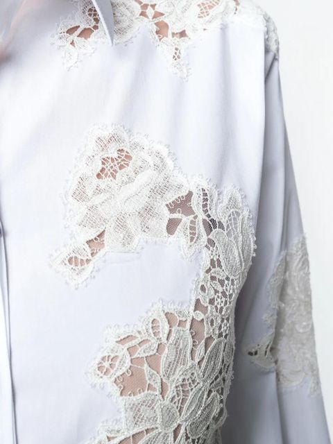 Dolce & Gabbana lace inserts shirt - White