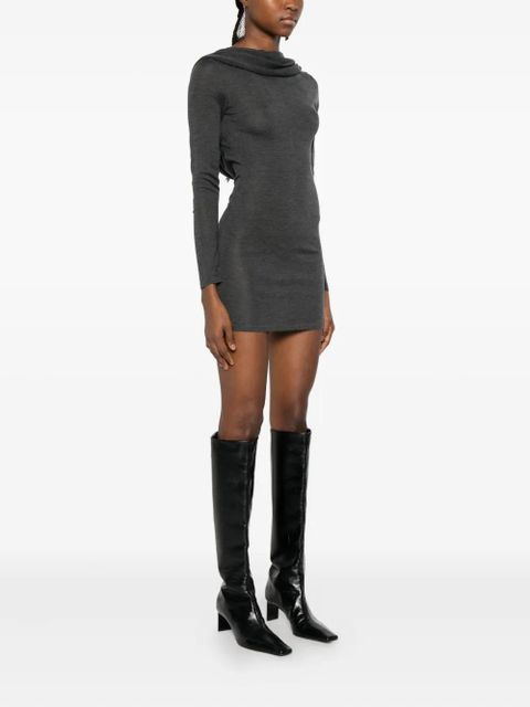 Aya Muse long-sleeve mini dress - Grey