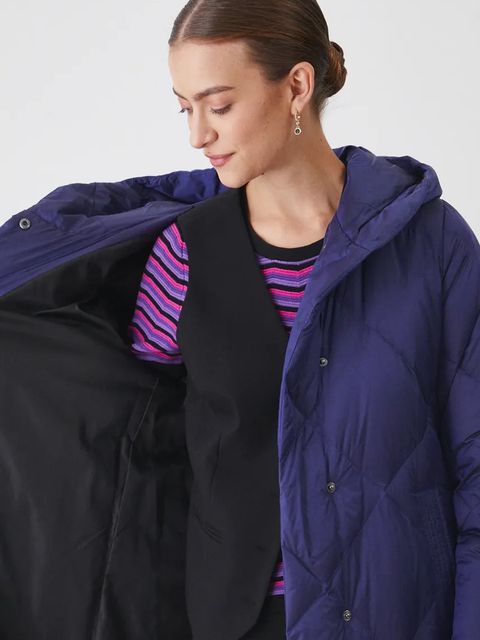 Medicine płaszcz puchowy kolor fioletowy zimowy