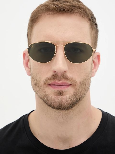 Ray-Ban okulary przeciwsłoneczne kolor złoty 0RB3945