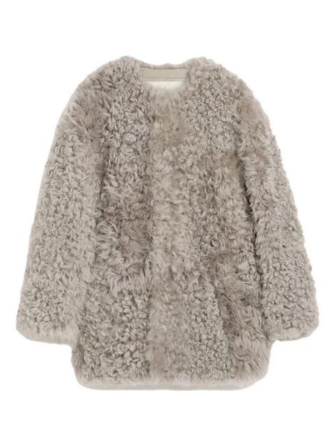 AMI Paris shearling short coat - Grey - zdjęcie produktu nr 1