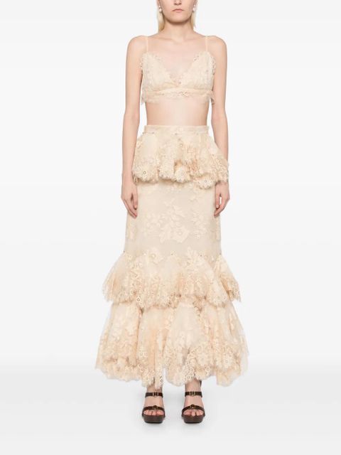 ZIMMERMANN illustration lace bralette - Neutrals