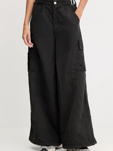 Puma spodnie damskie kolor czarny szerokie high waist 632507 - zdjęcie produktu nr 1