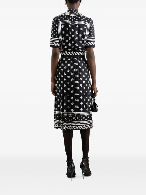 Dolce & Gabbana DNA monogram midi skirt - Black
