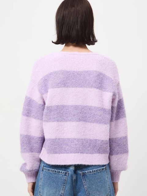 Medicine kardigan damskie kolor fioletowy ciepły - zdjęcie produktu nr 2