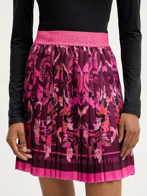 Versace Jeans Couture spódnica kolor bordowy mini prosta 79HAE8P0 NS723 - zdjęcie produktu nr 1