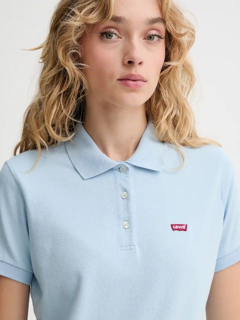 Levi's polo damski kolor niebieski 001F2
