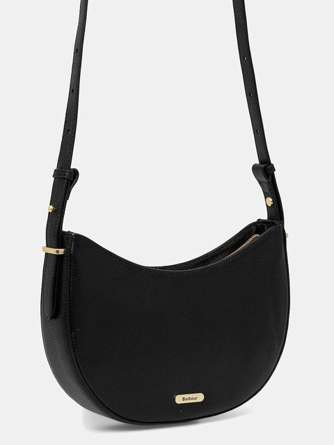 Barbour torebka skórzana kolor czarny LBA0507