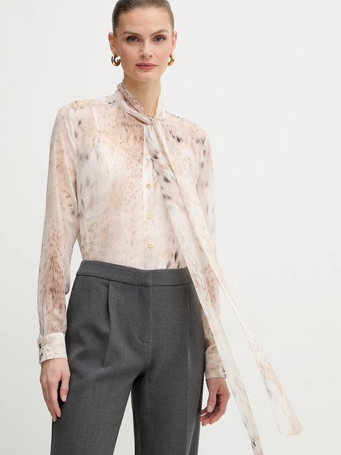 Marciano by Guess koszula VERITY damska kolor beżowy regular z wiązanym dekoltem 5BGH14 7310A - zdjęcie produktu nr 1