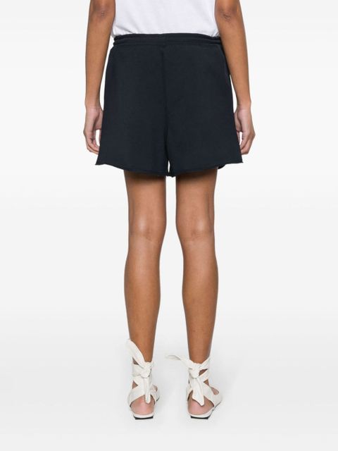 GANNI logo-embroidered track shorts - Blue
