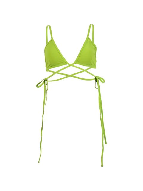 Christopher Esber tie bikini top - Green - zdjęcie produktu nr 1