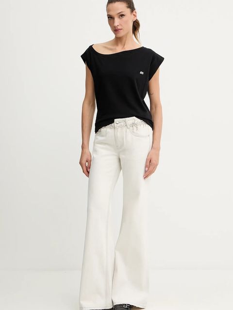 Miss Sixty t-shirt bawełniany damski kolor czarny 6S3SJ32500 - zdjęcie produktu nr 2