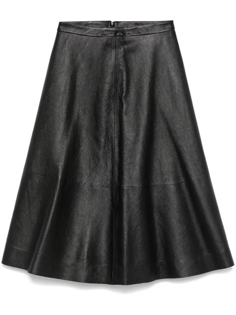 Balenciaga leather midi skirt - Black - zdjęcie produktu nr 1