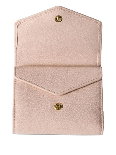 Miu Miu logo-plaque leather wallet - F0LOZ Pink