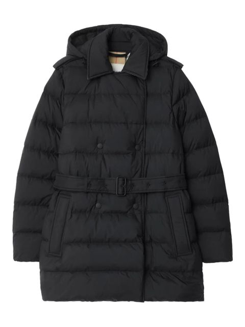 Burberry hooded belted puffer jacket - Black - zdjęcie produktu nr 1