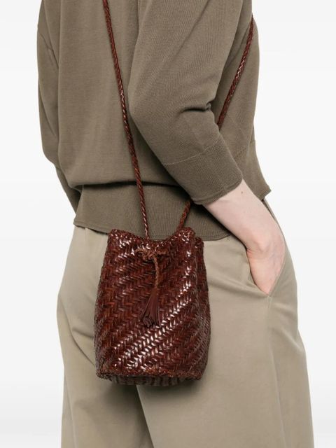 DRAGON DIFFUSION tassel-detail bucket bag - Brown - zdjęcie produktu nr 2