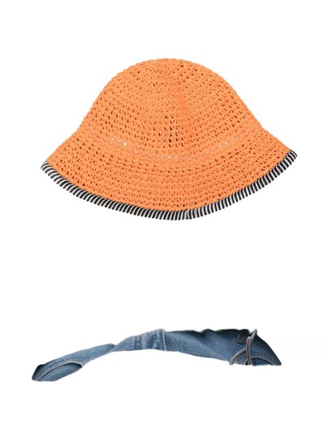 Missoni crochet-knit striped-trim bucket hat - Orange - zdjęcie produktu nr 2