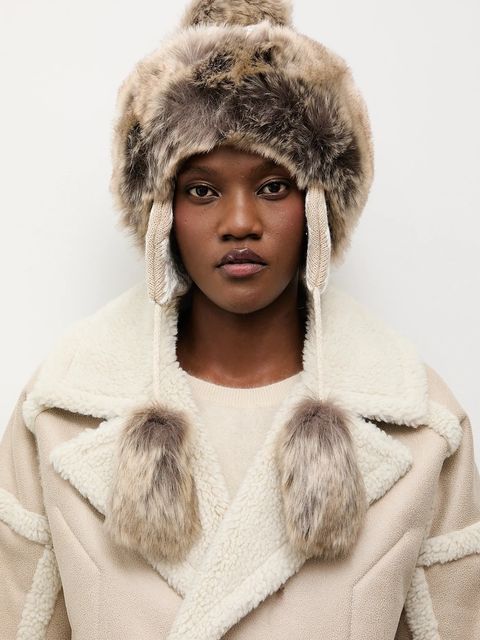 Answear.LAB czapka kolor beżowy - zdjęcie produktu nr 1