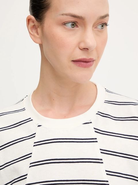 G-Star t-shirt bawełniany kolor beżowy D27183.E134