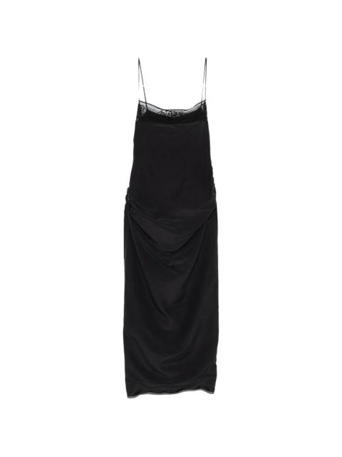 Magda Butrym lace-trim draped midi dress - Black - zdjęcie produktu nr 1