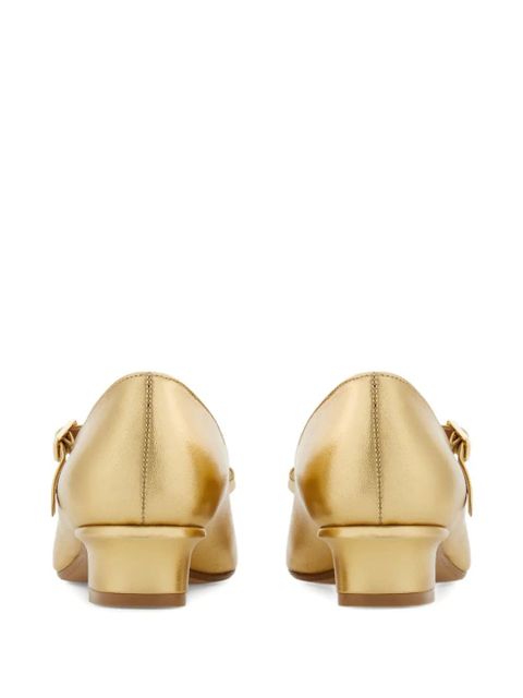Ferragamo 30mm Mary Jane Vara bow pumps - Gold
