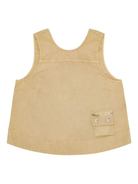 GANNI sleeveless cotton top - Neutrals - zdjęcie produktu nr 1