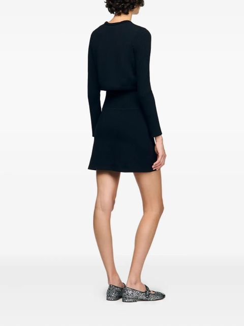 SANDRO ribbed button cardigan - Black - zdjęcie produktu nr 2