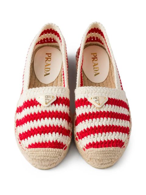 Prada striped espadrilles - Red