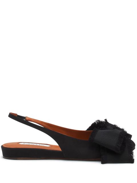 Lanvin satin slingback ballerina shoes - Black - zdjęcie produktu nr 1