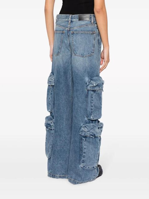 AMIRI Baggy mid-rise wide-leg jeans - Blue