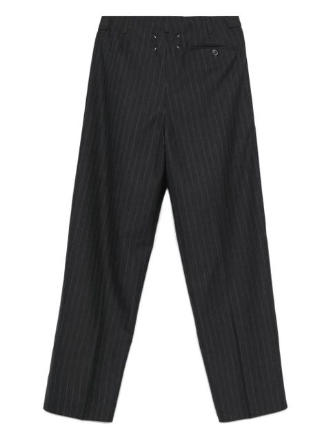 Maison Margiela pinstripe drawstring trousers - Grey