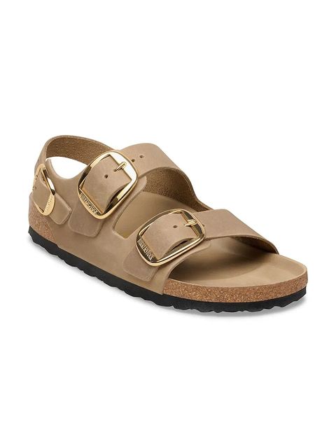 Birkenstock sandały na płaskim obcasie damskie skórzane - zdjęcie produktu nr 1
