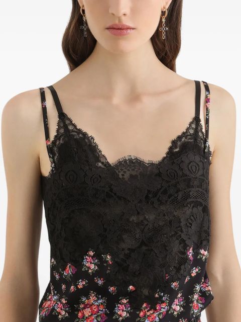 Dolce & Gabbana lace floral tank top - Black