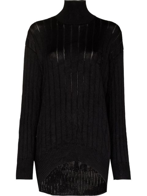 Balenciaga rib-knit jumper - Black - zdjęcie produktu nr 1