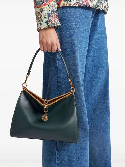 ETRO medium Vela leather shoulder bag - Green