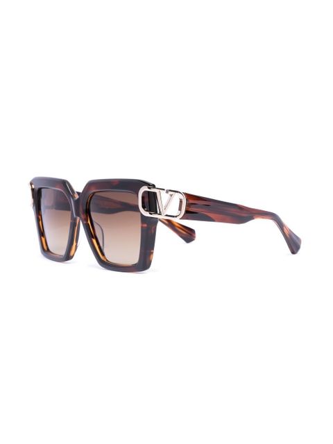 VALENTINO GARAVANI EYEWEAR VLogo Signature oversized-frame sunglasses - Brown - zdjęcie produktu nr 2