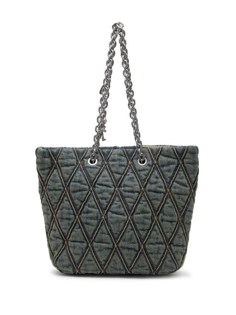 Diesel Charm-D quilted tote bag - Blue - zdjęcie produktu nr 2