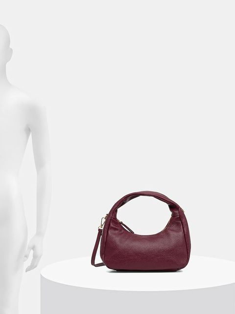 Answear.LAB torebka skórzana kolor bordowy