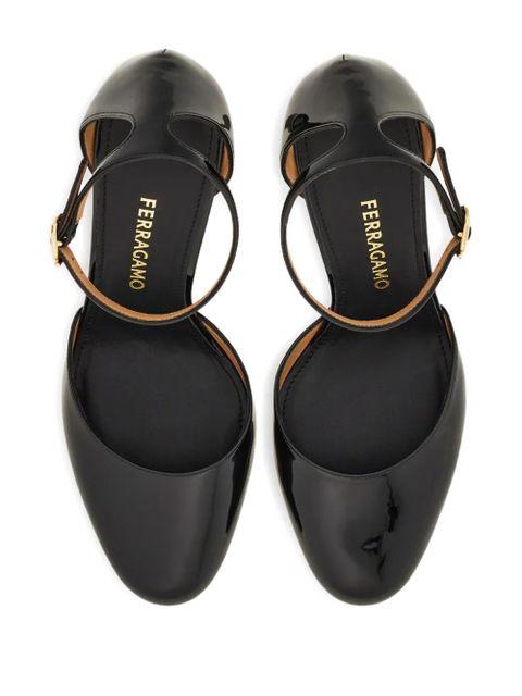 Ferragamo 90mm patent-leather pumps - Black