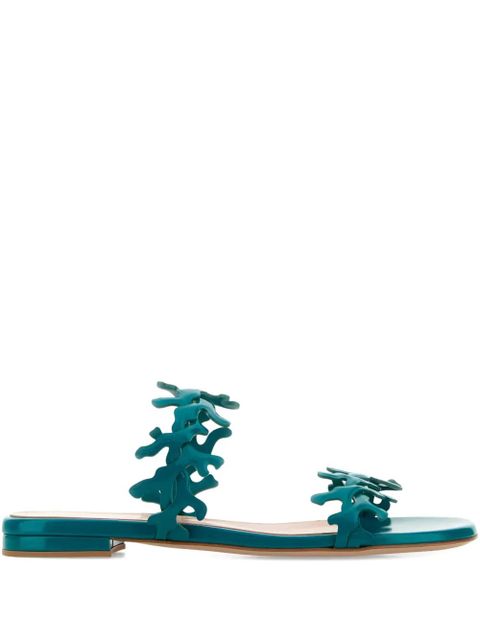 Gianvito Rossi Ocean leather sandals - Green - zdjęcie produktu nr 1