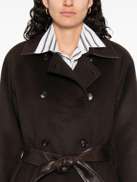 SANDRO double-breasted coat - Brown
