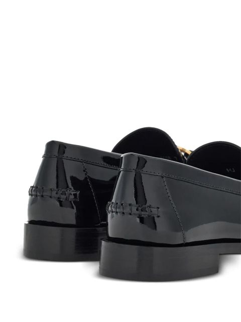Ferragamo Gancini-buckle leather loafers - Black