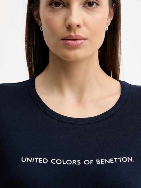 United Colors of Benetton longsleeve bawełniany