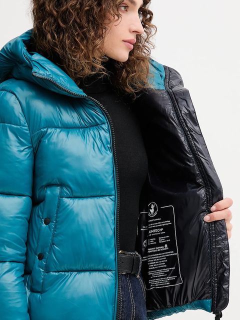 Save The Duck kurtka BIDDY kolor turkusowy zimowa D31989W.LOVE21