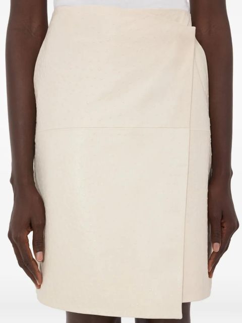 LouLou de Saison Gora asymmetric wrap midi skirt - Neutrals
