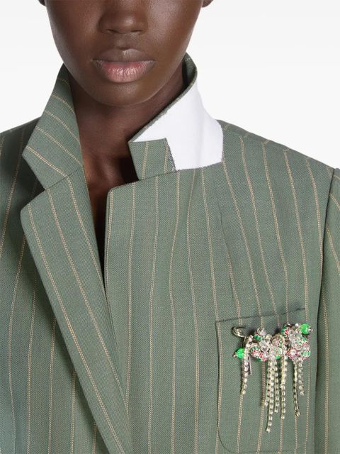 DRIES VAN NOTEN beaded brooch - Silver