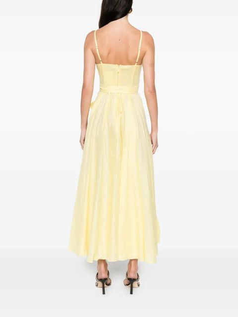 ZIMMERMANN tie-waist midi dress - Yellow