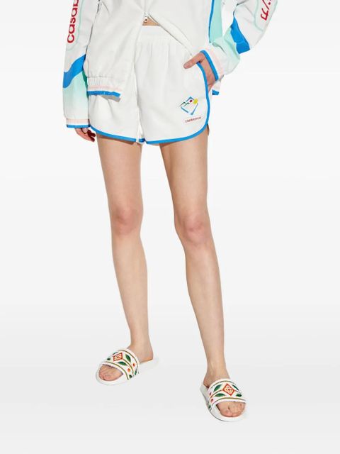 Casablanca Casa Sportif windbreaker shorts - White